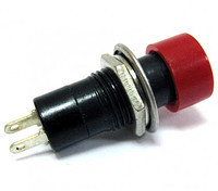 Кнопка PBS-16А з фіксацією ON-OFF, 2pin, 1А 250V, червона