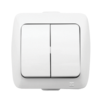 Вимикач ALSU OП-2 білий