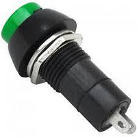 Кнопка середня PBS-11А з фіксацією ON-OFF, 2pin, 1А 250V, зелена