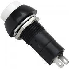 Кнопка середня PBS-11А з фіксацією ON-OFF, 2pin, 1А 250V, біла