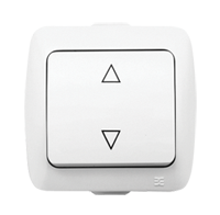 Вимикач Alsu Білий одинарний проміжний