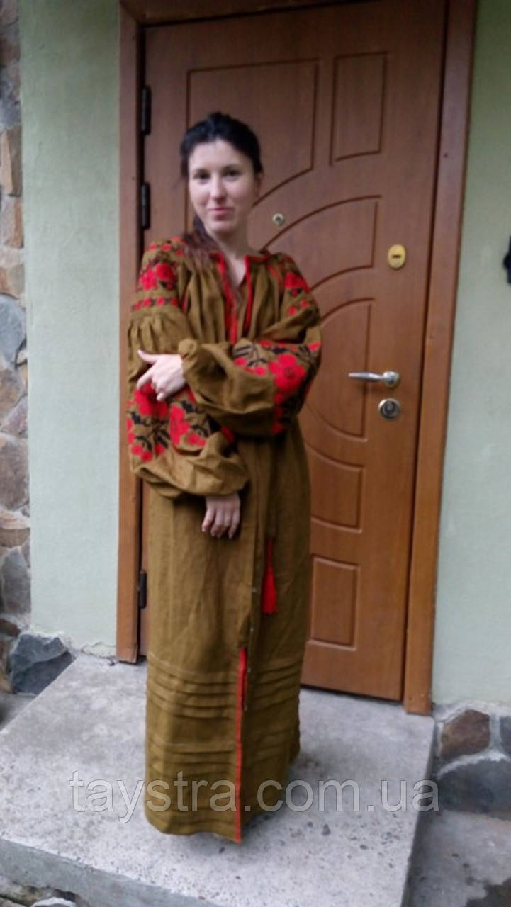 Вишите плаття бохо вишиванка льон, етно, стиль бохо шик, вишиті плаття вишиванка, Bohemian, чистиль Віта Кін, фото 1