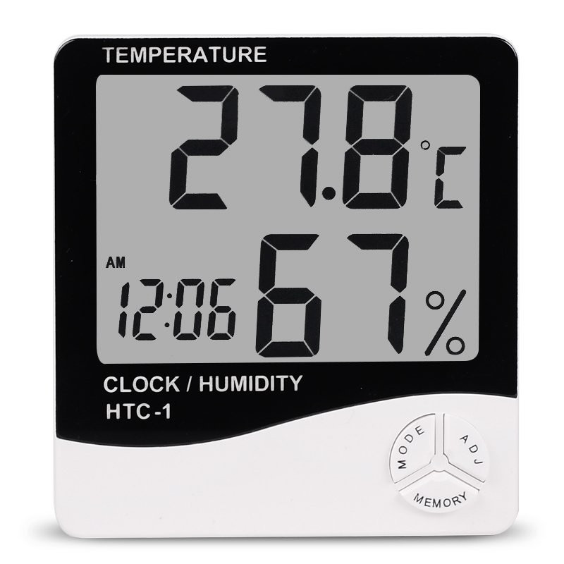 Цифровой термогигрометр с функцией будильника HTC-1 - фото 1 - id-p529478601