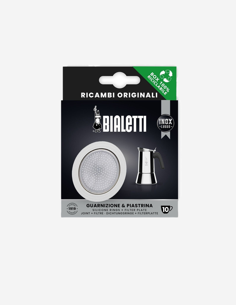 Набор Bialetti уплотнитель + фильтр, размер кофеварки: 10 чашки (0800413), фото 1
