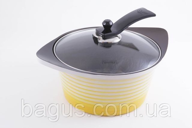 Каструля з литого алюмінію 24 x 12 см / 5.0 л з 3D-ефектом Fissman Innovation (AL-4767.24)