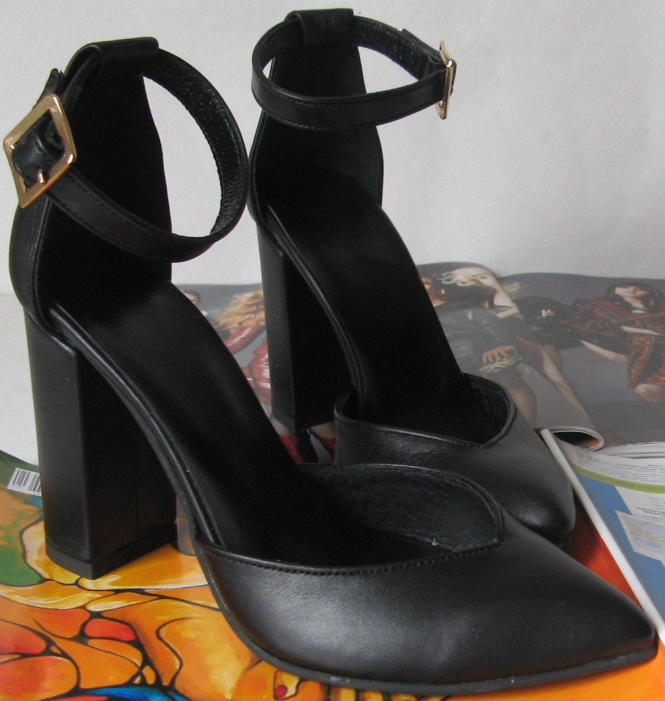 Mante! Красиві жіночі шкіра чорного кольору босоніжки туфлі підбор 10 см весна літо осінь
