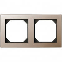 Рамка 2 постова шампань-металік Epsilon