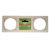 Рамка 3 постовая шампань-металлик Epsilon