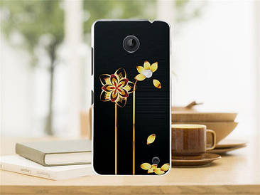 Оригінальний чохол для Microsoft Lumia 630 635 з малюнком золоті квіти