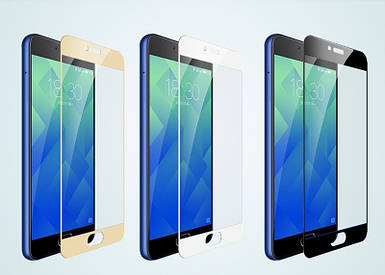 Захисне скло для Meizu U10 чорне біле золотисте