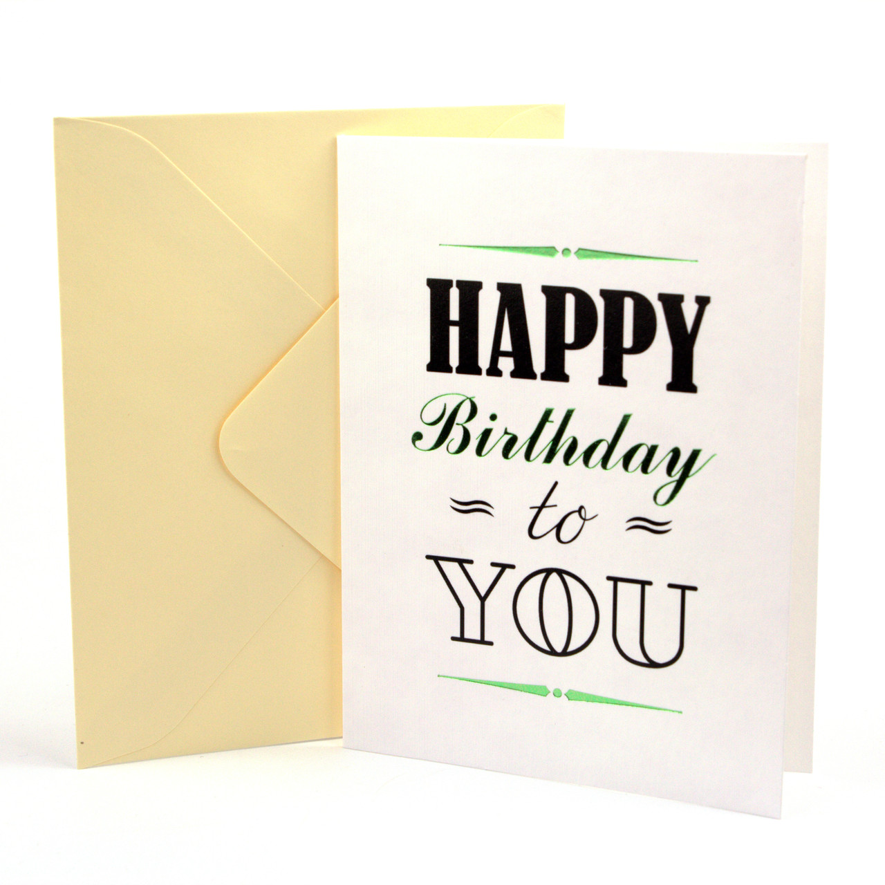 Листівка Happy Birthday to You з тисненням і елементами кольору металік