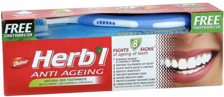

Зубная паста Dabur Herb'l Антивозрастная 150г + щетка