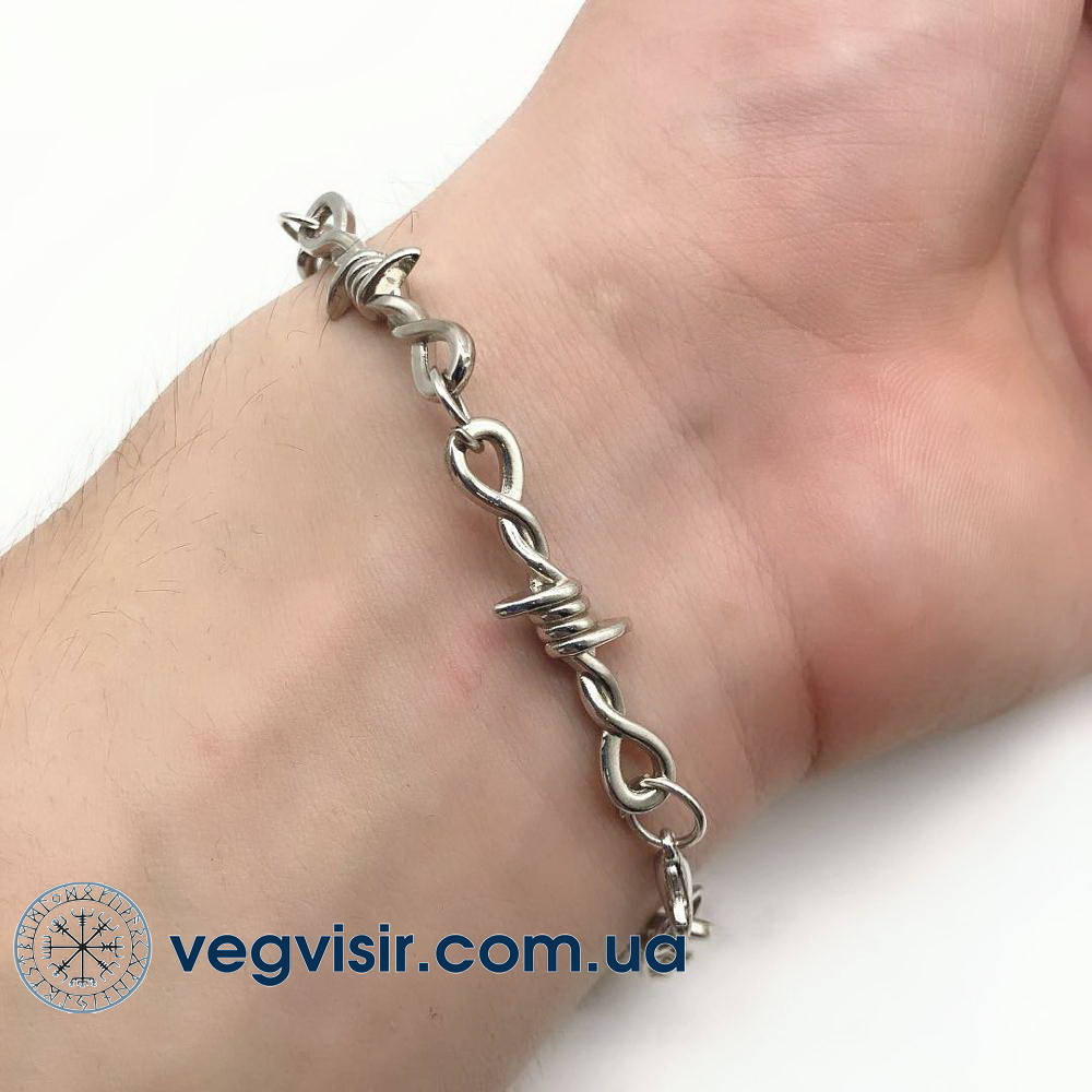 

Браслет колючая проволока с маленькой проволокой в стиле хип-хоп панк