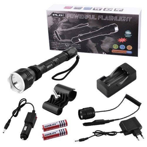 

Тактический фонарь Police Bailong BL-Q2819-T6 +выносная кнопка + крепление ЗУ220/12В + 2х18650, Черный