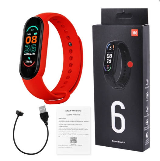 

Фитнес браслет Xiaomi Mi Smart Band 6 Умные часы M6 Красный