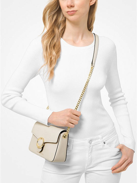 

Сумка Michael Kors Wanda Small Pebbled Leather Crossbody Bag Lt Cream (35T0GW5C1L), Золотистый