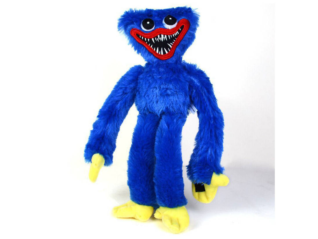 

Хаги Ваги (Huggy Wuggy) мягкая игрушка с липучками на руках, Синий