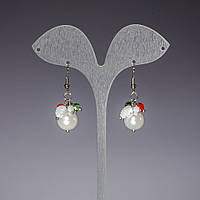 Сережки підвіски "Перлина ( їм )" L-4,5 см купити біжутерію дешево оптом в інтернеті