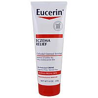 Eucerin, Крем для тела Eczema Relief, подходит для кожи, пораженной экземой, без отдушек, 226 грм.