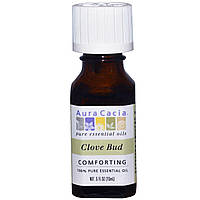 Aura Cacia, 100% чисте ефірне масло бутонів гвоздики, 0.5 рідкої унції (15 мл)