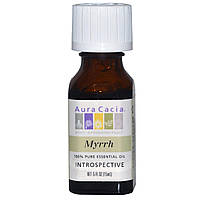 Aura Cacia, 100% чисте ефірне масло мирри, 0.5 рідкої унції (15 мл)