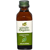 Simply Organic, Перечная мята ароматизатор, 2 жидкие унции (59 мл)