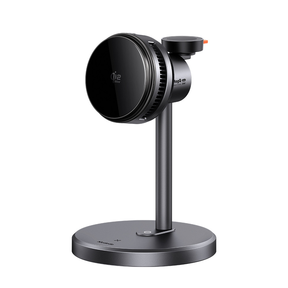 БЗУ MCDODO CH-6170 25W 3 in 1 Magnetic Wireless Charging Stand with 65W charger Black, фото 1