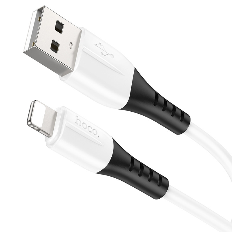 Кабель Hoco X82 iP silicone charging data cable White, фото 1