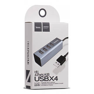 USB-хаб Hoco HB1 Line Machine, USB-A → 4 × USB-A — Tarnish