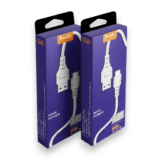 USB Cable Avantis A102 Wide Power 3A charging data cable Type-C — White