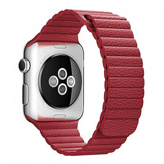 Ремінець Leather Loop, шкіряний,  Apple Watch 42/44/45/49 мм — Red