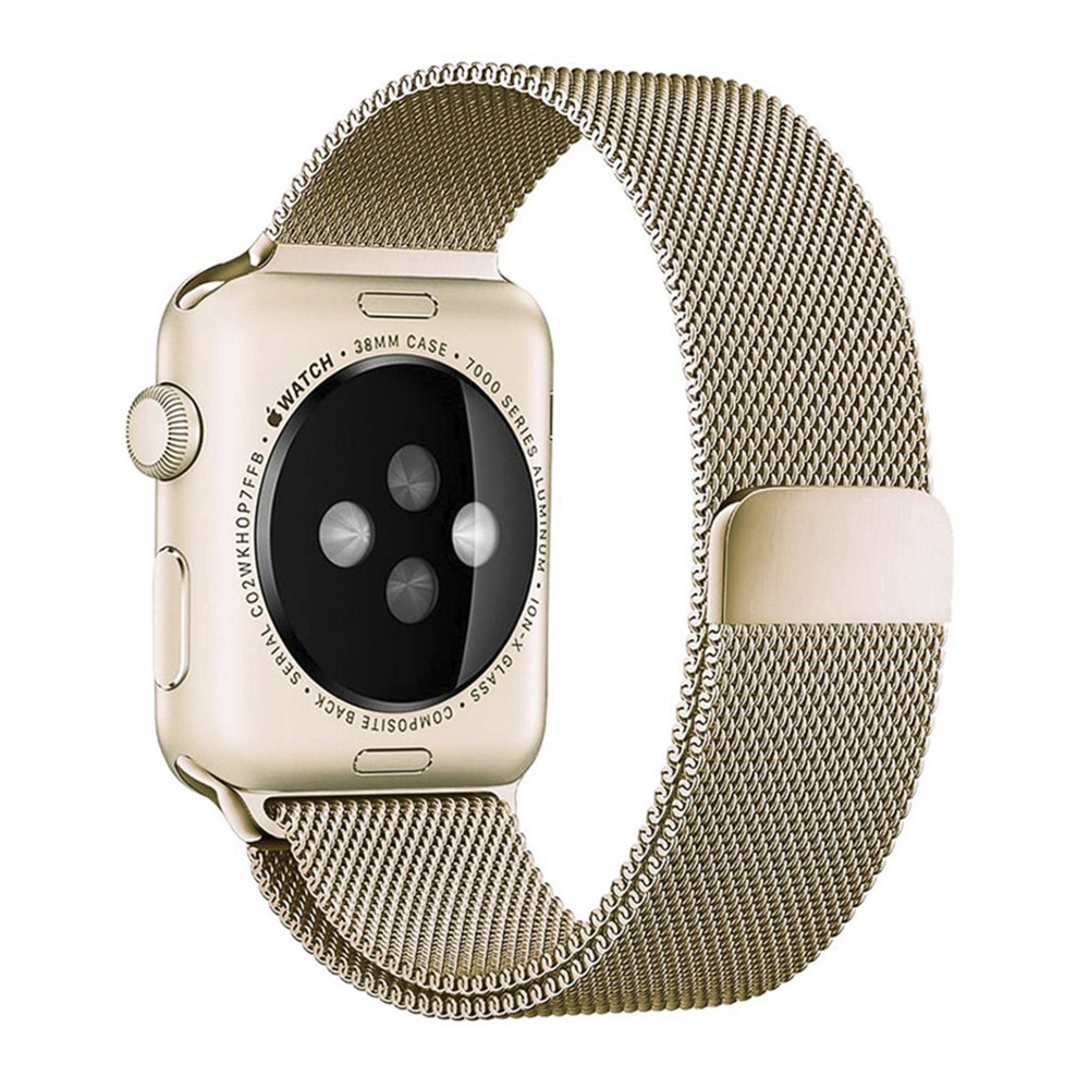Ремінець Milanese Loop, міланська петля,  Apple Watch 38/40/41 мм — Gold, фото 1