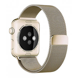 Ремінець Milanese Loop, міланська петля,  Apple Watch 38/40/41 мм — Gold