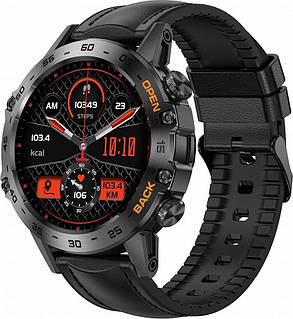 Смарт-годинник Gravity GT9-5, чорний, круглий, 1.39 дюйма