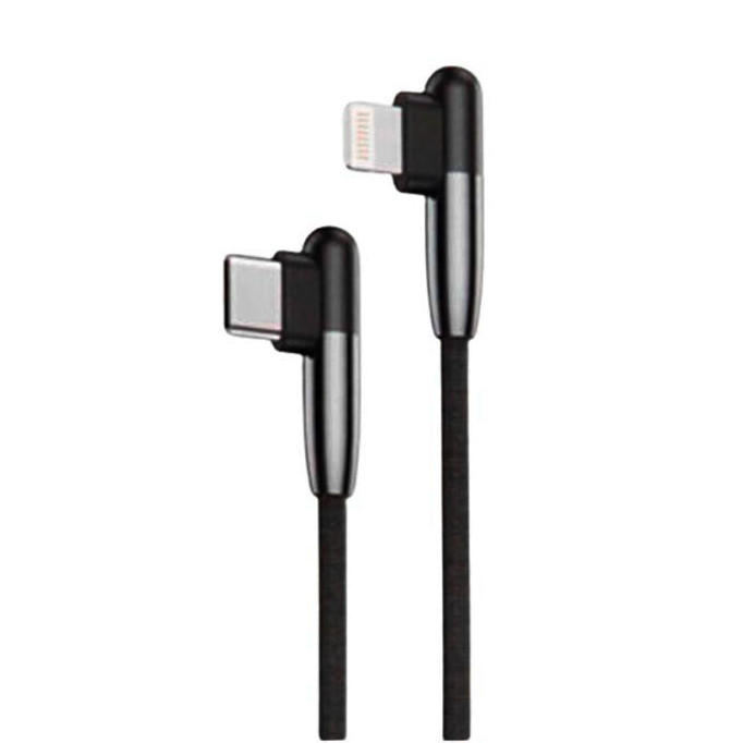 DC199TL Budi Type -  C to lightning cable 1,5m 20W Black, фото 1