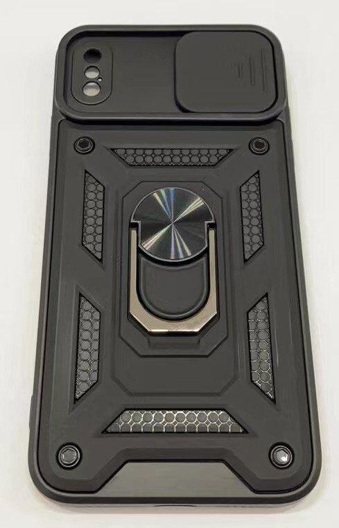 Armor Case With Curtain for Apple Iphone Xs Max — Black, фото 1