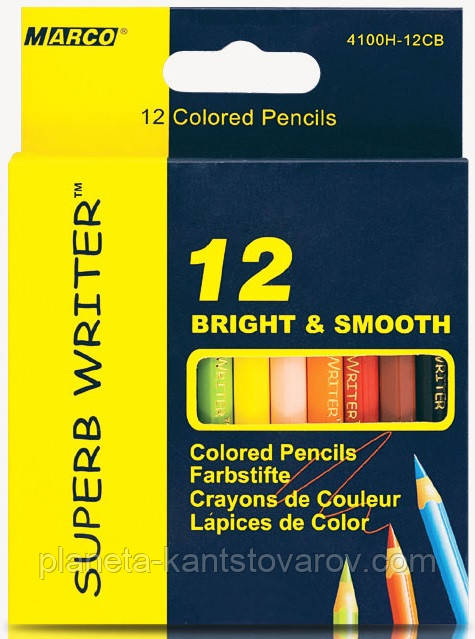 Олівець Marco 4100H-12СВ Superb Writer укорочені