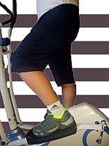 Бриджі чоловічі трикотажні у великих розмірах 3XL — 6XL Шорти довгі Батал (Чорний колір), фото 5