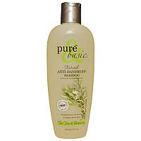 Pure & Basic, Натуральний шампунь проти лупи, чайне дерево та розмарин, 12 рідких унцій (350 мл)