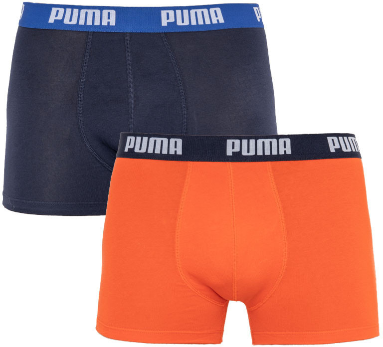 Трусы-боксеры Puma BASIC BOXER 2P синий, оранжевый Мужские S, фото 1