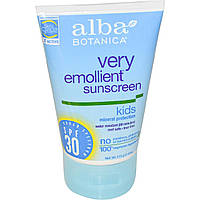 Alba Botanica, Сонцезахисний фільтр і емоленти для дітей, SPF 30, 4 унц. (113 г)