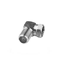 Перехідник штекер F — гніздо F, кутовий