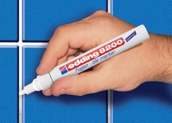 Маркер для кахельних швів edding e-8200 Tile + 3 наконечники, фото 1