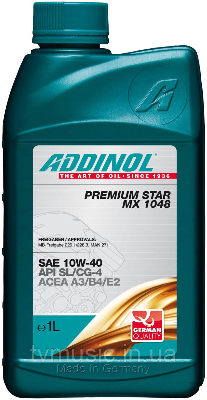 Олива моторна ADDINOL PREMIUM STAR MX1048 (10W-40) 1 L