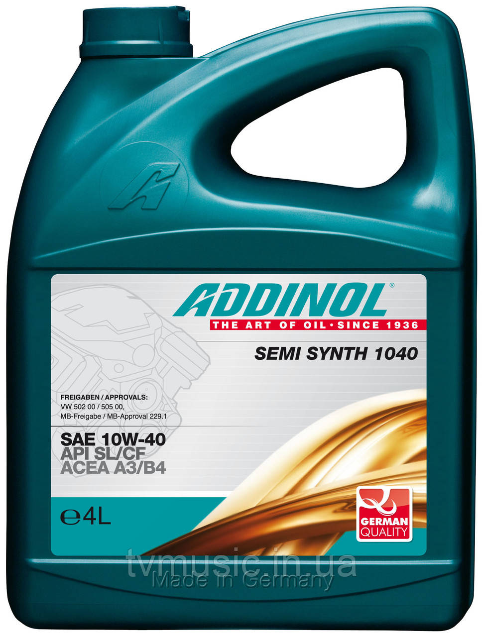 Олива моторна ADDINOL SEMI SYNTH 1040 (10W-40) 4L