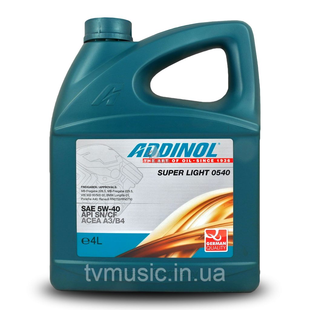 Масло моторное ADDINOL SUPER LIGHT 0540 (5W-40) 4L