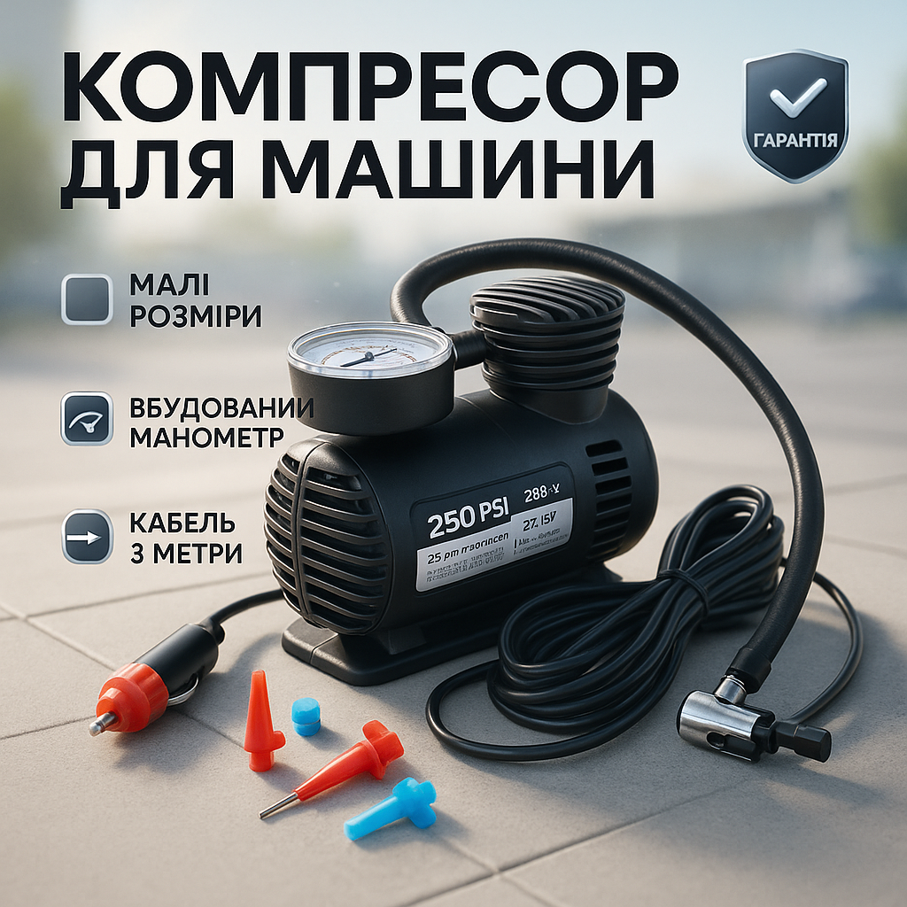Компрессор 12 вольт, Компрессор для автомобиля, Автомобильный 12в Компрессорный насос TB-51 - фото 1 - id-p2932702277