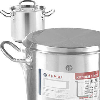 Кастрюля Hendi Kitchen Line 20 л, нержавеющая сталь, индукционная