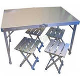 Стіл алюмінієвий +стільці окремо C03-3, фото 2