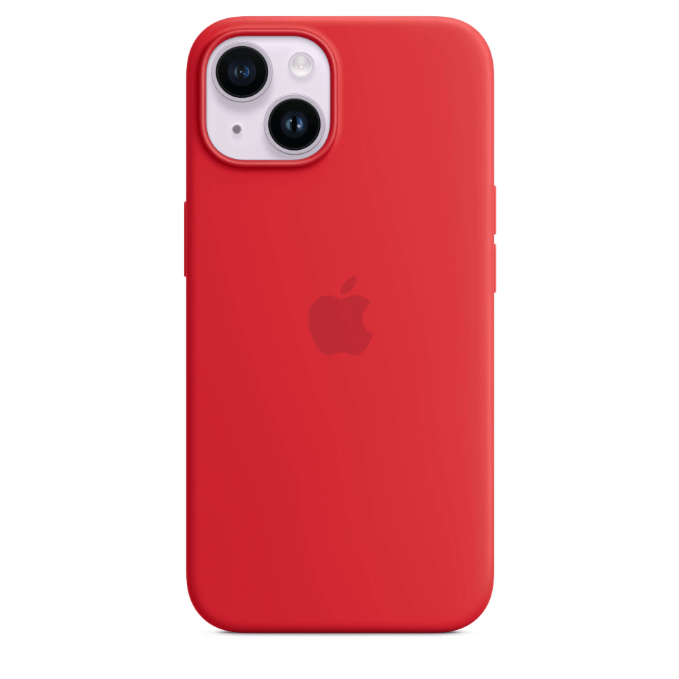 Silicone Case Original With MagSafe and Splash Screen Apple iPhone 14 — Red, фото 1